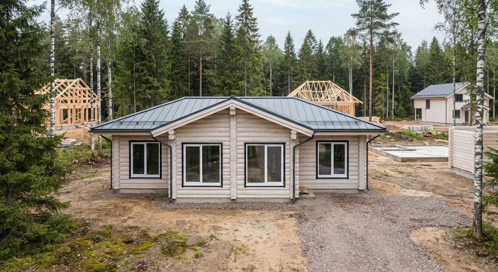 Окна REHAU — дом из бревна, фото 2