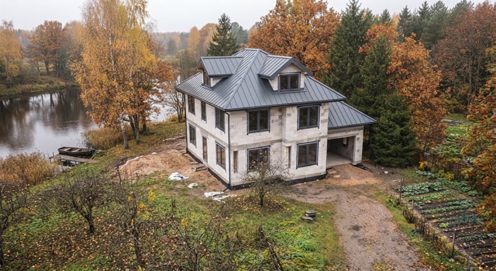 Окна REHAU — двухэтажный дом из газоблока, фото 4