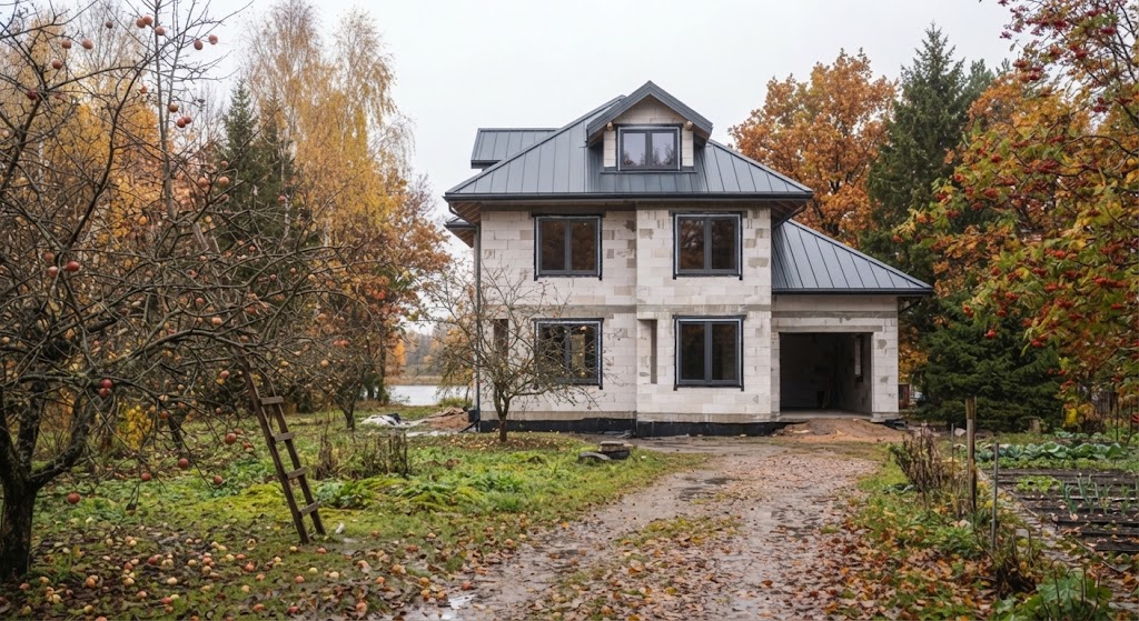 Окна REHAU — двухэтажный дом из газоблока, фото 2