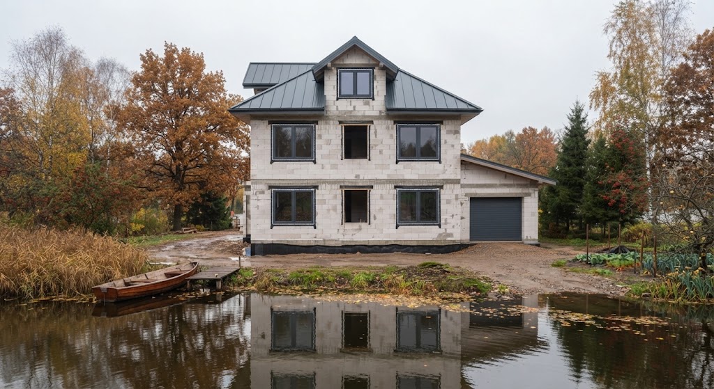Окна REHAU — двухэтажный дом из газоблока, фото 5