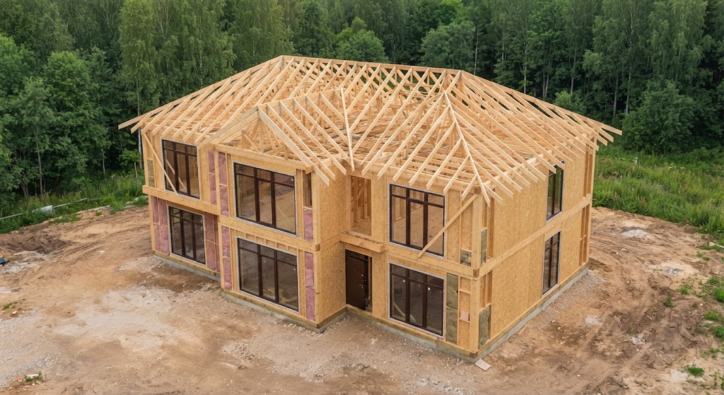Окна REHAU — каркасный дом, проект Окна ТОП
