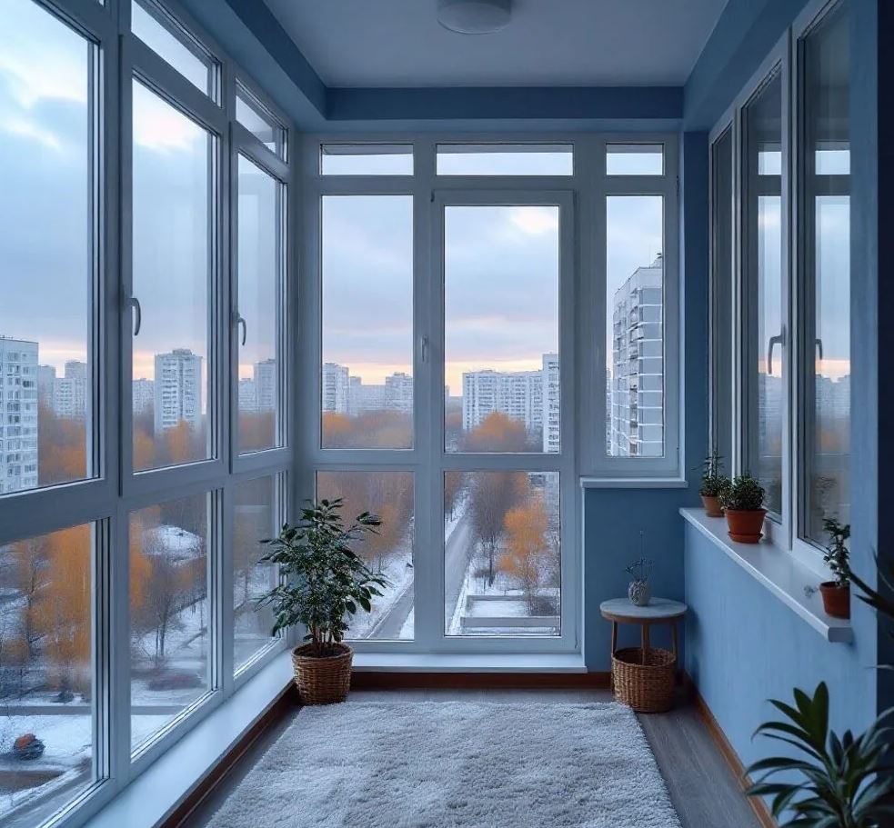 Тёплый панорамный балкон
